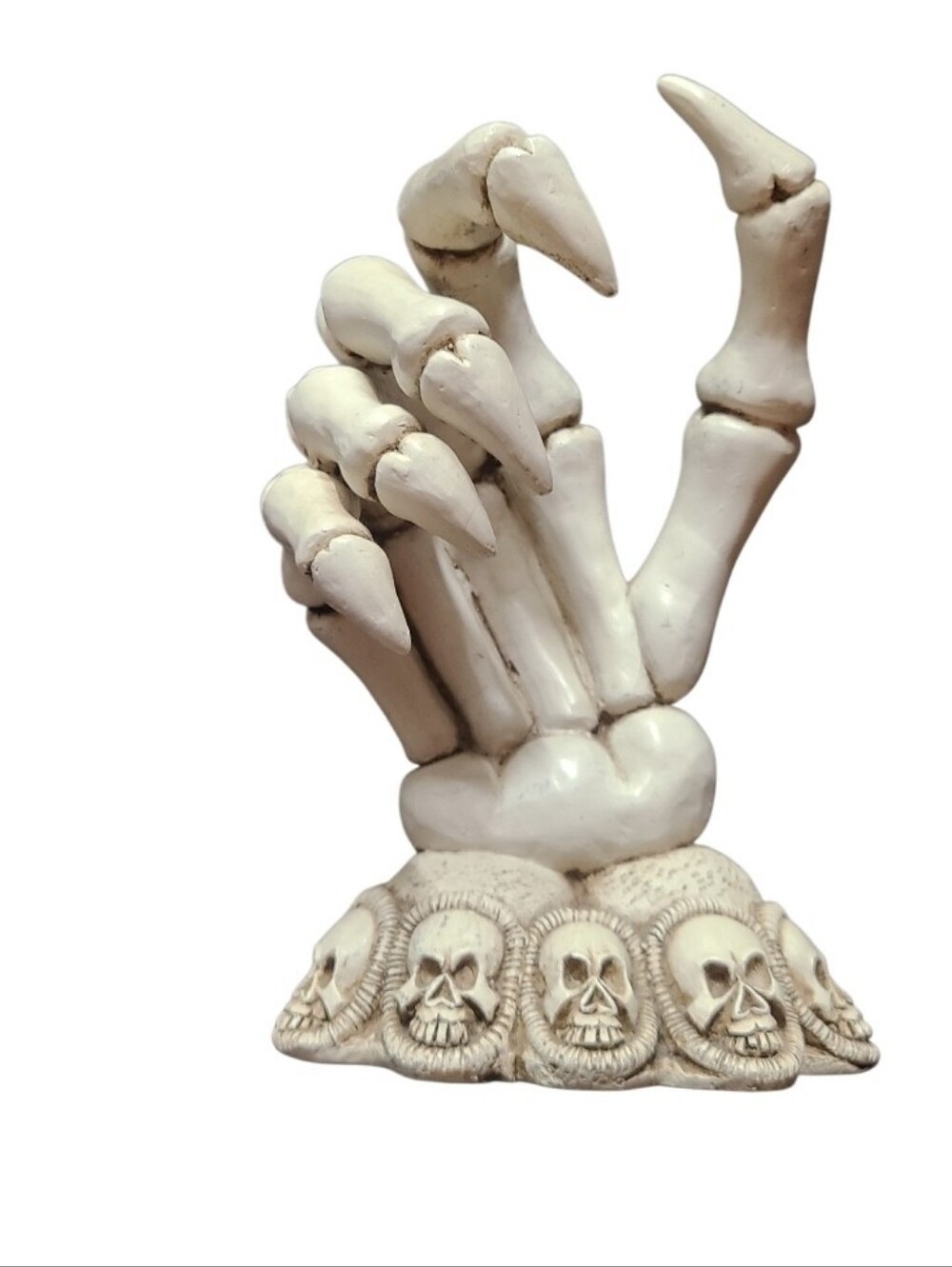Halloween Skeleton Hand Tabletop Decoration - Gothic Skull Base Figurine